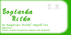 boglarka milko business card